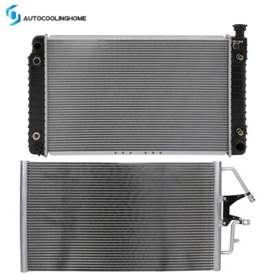 Cooling Radiator And Condenser For 1996-97 1998 Chevrolet C1500 K2500 GMC C2500 - Image 1 of 4