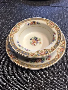 WH Grindley Ramekin Pudding Tasse & Untertasse Set ""Marjorie"" Muster - Bild 1 von 9