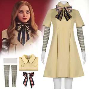 Thriller Movies M3GAN Costume Megan Dress AI Doll Robots Kids Halloween Cosplay - Picture 1 of 20