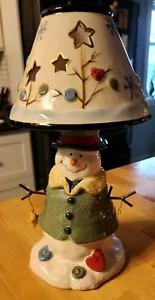 Nikolausquadrat Knopf Baum Schneemann Kerze Votivlampe Schirm Weihnachtsgeschenk - Bild 1 von 2