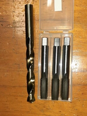 BA BSW BSF UNC UNF UNEF Metric HSS Hand machine Tap set Taper Inter Bot+Drill HS - Image 1 of 4