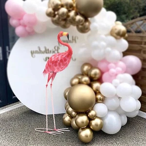 1PCS Metal Birds Yard Art Outdoor Statue, Large Pink Flamingo Lawn Ornaments - Picture 1 of 16