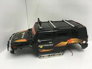 H2 HUMMER Crawler Body 18" Inch - Mattracks RADIO SHACK RC 1:8 SCX10 Hard Body - Picture 1 of 12