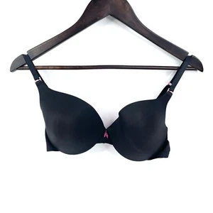 Elle Macpherson Intimates Double Skins II Bra Size 14D Black Pink Diamond New - Picture 1 of 9