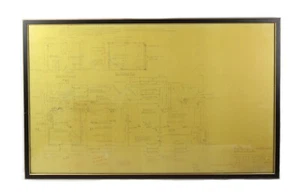 Vintage Robert F Kennedy Hickory Hill McLean Virginia Mansion Basement Blueprint - Picture 1 of 6