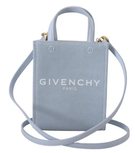 GIVENCHY Tote Mini Vertical Cloud Blue Coated Canvas Bag Shoulder BB50R9B1QY - Picture 1 of 10