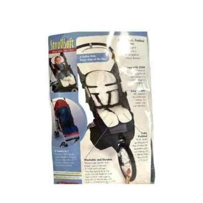 Forro de asiento reversible suave para caminar KIDDOPOTAMUS - Vellón lavable - azul marino y crema Foto 1 de 3