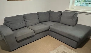 Fantastic Furniture Denver Modular Chaise lounge suite Mason Grey Good Condition - Picture 1 of 5
