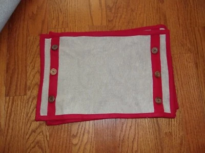 New VHC Brands Sleighton Beige/Red Placemats Set of 4 - Image 1 of 2