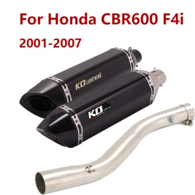 Tubo de escape de motocicleta con punta de enlace medio deslizable para Honda CBR600 F4i 2001-2007 Foto 1 de 4