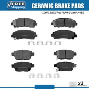 Front and Rear Ceramic Disc Brake Pads w/Hardware for Acura TL Honda Ridgeline - Picture 1 of 6
