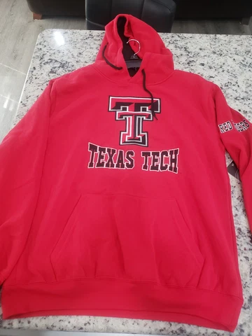 Men's Colosseum Texas Tech Red Raiders Red Pullover Hoodie Size Large Cover