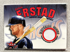 2001 Fleer Genuine Darin Erstad Material Issue Game-Worn Jersey Anaheim Angels