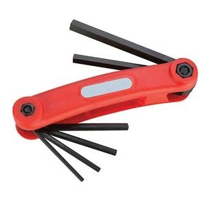 7 Piece Folding Hex Allen Key Tool Set 2.5 3 4 5 6 8 & 10mm Machine Tool - Picture 1 of 8