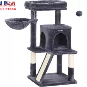 Cat Tree Large Cats Indoor Multi-Level Condo Scratching Posts Cat Cave Ramp New - Picture 1 of 9