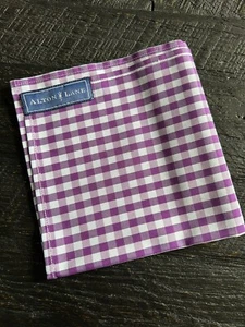 Alton Lane Purple Gingham Pocket Square Style 3, SC 46 NEW - Picture 1 of 4