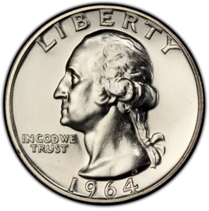 Washington Silver Quarter 1964 Proof PCGS PR 67 90% Silver Uncirculated 25c Coin - Picture 1 of 12