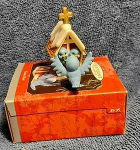 1998 Baumwipfelchor Punze Andenken Weihnachtsschmuck mit Bluebirds mit Box  - Bild 1 von 3