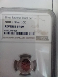 2018-S 10c Roosevelt Silver Dime Reverse Proof NGC PF 69 Rev PF - Picture 1 of 4