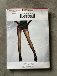 WOLFORD  MISS W 30 LEG SUPPORT, Shape & control Strong , 30 den , XS , cosmetic - Picture 1 of 2