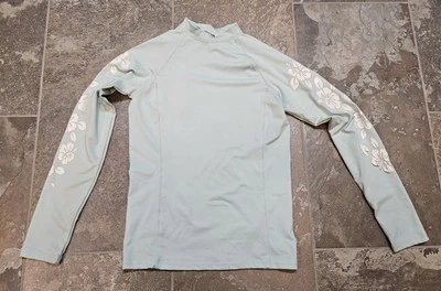 Spicy Tuna Kids Collection Long Sleeve Rash Guard Swim Top Light Blue Size Small - Image 1 of 4