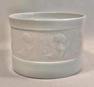Rosenthal Bjorn Wiinblad Magic Flute White Bowl Vase Cachepot Bottle Coaster - Picture 1 of 10