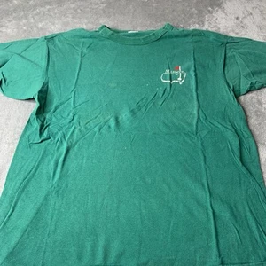 Vintage 80s Champion Masters Golf Green Chest Logo Tee Shirt USA Size: Large - Picture 1 of 5