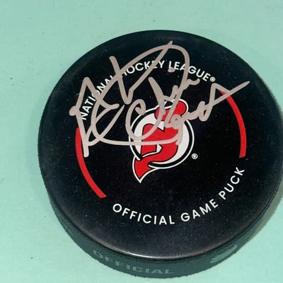 GLENN CHICO RESCH Signed New Jersey DEVILS Official GAME Puck Beckett (BAS) - Image 1 of 3