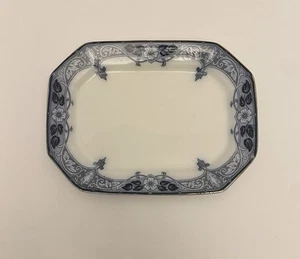 Antique Victorian Burleigh 'Haddon' Flow Blue Pattern 10” Serving Platter (A-13) - Picture 1 of 10