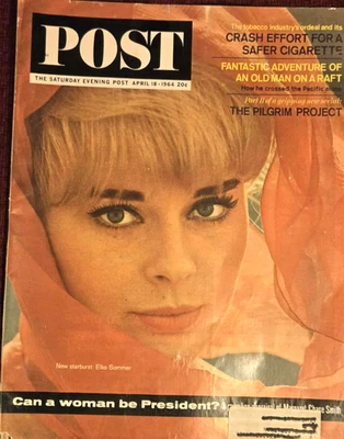 The Saturday Evening Post Magazine April 18, 1964 Elke Sommer New Starburst. - Image 1 of 3