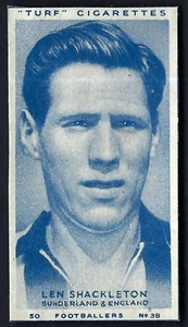 CARRERAS (TURF) - FOOTBALLERS - #38 LEN SHACKLETON, SUNDERLAND - Picture 1 of 2