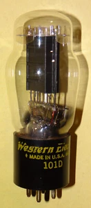 101D AKA D-86326 WESTERN ELECTRIC TUBE BLACK BASE GOLD PIN TRIODE RADIO EXC Test - Bild 1 von 8
