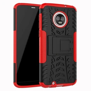 Outdoor Case Tire Rutschfest Kickstand Reifen Hülle Bag Rot für Motorola Moto G6 - Bild 1 von 8