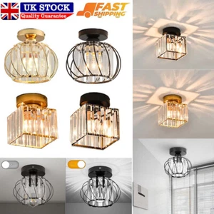 Crystal LED Ceiling Lights Modern Chandelier Living Room Hallway Pendant Lamp UK - Picture 1 of 25