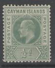 CAYMAN ISLANDS SG8a 1905 d GREEN "DENTED FRAME" MTD MINT
