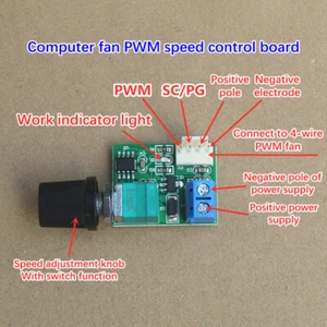 DC12V Fan Governor PWM Speed Controller Switch For Computer Case Fans - Picture 1 of 8