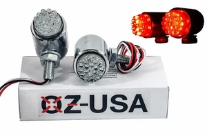 Luz de freno trasero cromada/funcionamiento/señal de giro moto crucero roja personalizada - Imagen 1 de 9