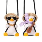 Duck Straw Hat Swing Duck Car Hanging Ornament School Bag Duck Car Pendant