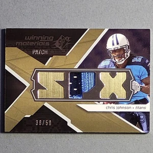 2008 SPX Chris Johnson Winning Materials Jersey Patch RC #d/50 Titans Rookie - Picture 1 of 1