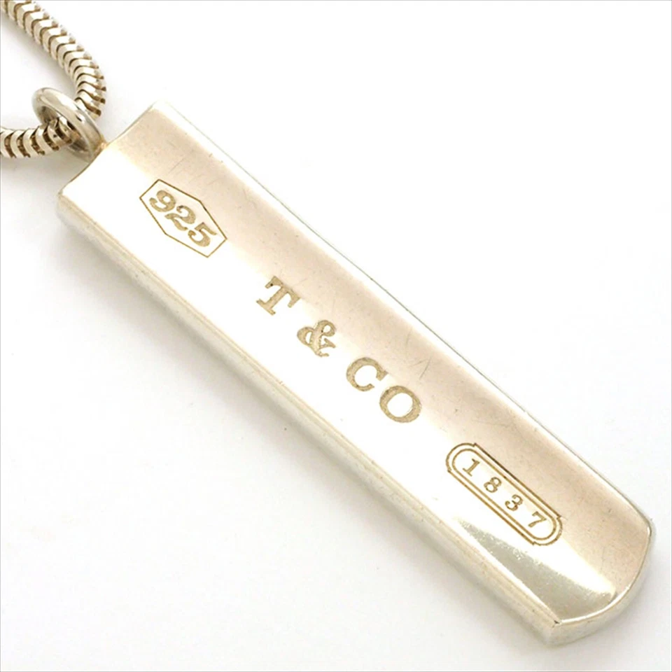 Collar Colgante Tiffany&Co. 1837 De Plata Esterlina 925 De Japón Usado - Imagen 1 de 4