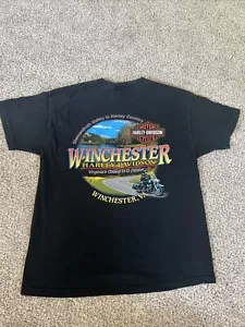 Vintage Harley Davidson T Shirt Large 2002 Winchester VA Shenandoah Valley - Picture 1 of 6
