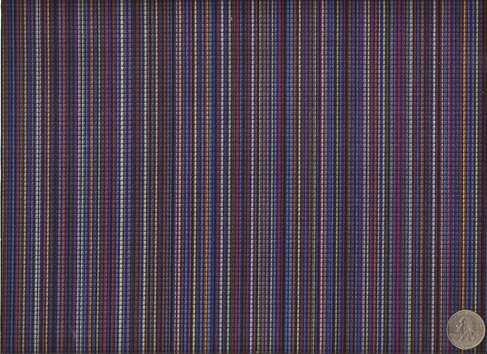 Tela de tapicería contemporánea a rayas con textura de zafiro cromático Momentum Foto 1 de 1