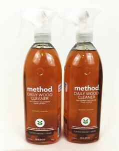 Method Daily Wood Cleaner Almond Scent Lot 2 - 28 fl oz Plant Based Wood Cleaner