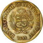 [#382884] Monnaie, Pérou, 10 Centimos, 1999, Lima, TB+, Laiton, KM:305.3