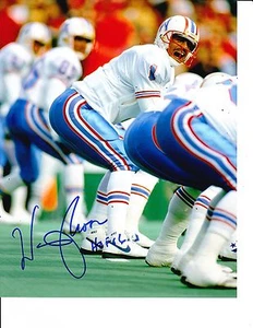 HOUSTON OILERS WARREN MOON SIGNED UNDER CENTER 8X10 - Picture 1 of 1