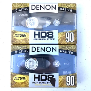 2 partículas metálicas raras Denon High Bias HD8 90 de colección nuevas selladas nuevas en stock - Imagen 1 de 4