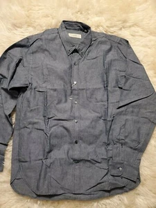 NWT MAURO GRIFONI CHAMBRAY COTTON MADE IN ITALY L 16.5 , - Picture 1 of 4
