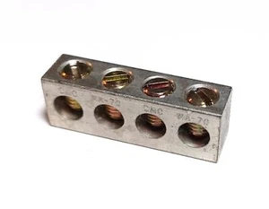 Hubbell / CMC NA-70 Aluminium 4-Positionen Typ NA Neutralstange - Bild 1 von 2