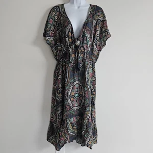 Johnny Was Dress Womens XXL Spezia Boho Floral Tie Front Coastal Fairy Romantic - Picture 1 of 10