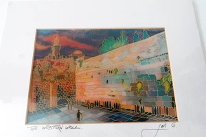 LAVI G signierter Druck mit Echtheitszertifikat "The Western Wall" Israel VERSIEGELT - Bild 1 von 6